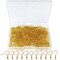 120 Pieces Earring Hooks with Ball and Coil, Hypo Allergenic Plated Gold Ear Wires with Transparent Storage Box, for DIY Jewelry Making